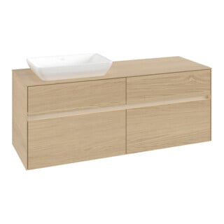 V&B Waschtischunterschrank Collaro 140x54,8x50cm, WT l, LED 10W, Nord Oa