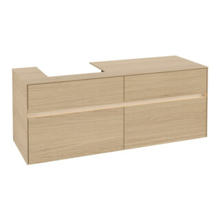 V&B Waschtischunterschrank Collaro 140x54,8x50cm, WT l, LED 10W, Nord Oa