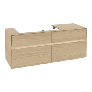 V&B Waschtischunterschrank Collaro 140x54,8x50cm, WT l, LED 10W, Nord Oa
