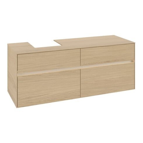V&B Waschtischunterschrank Collaro 140x54,8x50cm, WT l, LED 10W, Nord Oa
