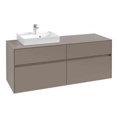 V&B Waschtischunterschrank Collaro 140x54,8x50cm, WT l, LED 10W, so gre.