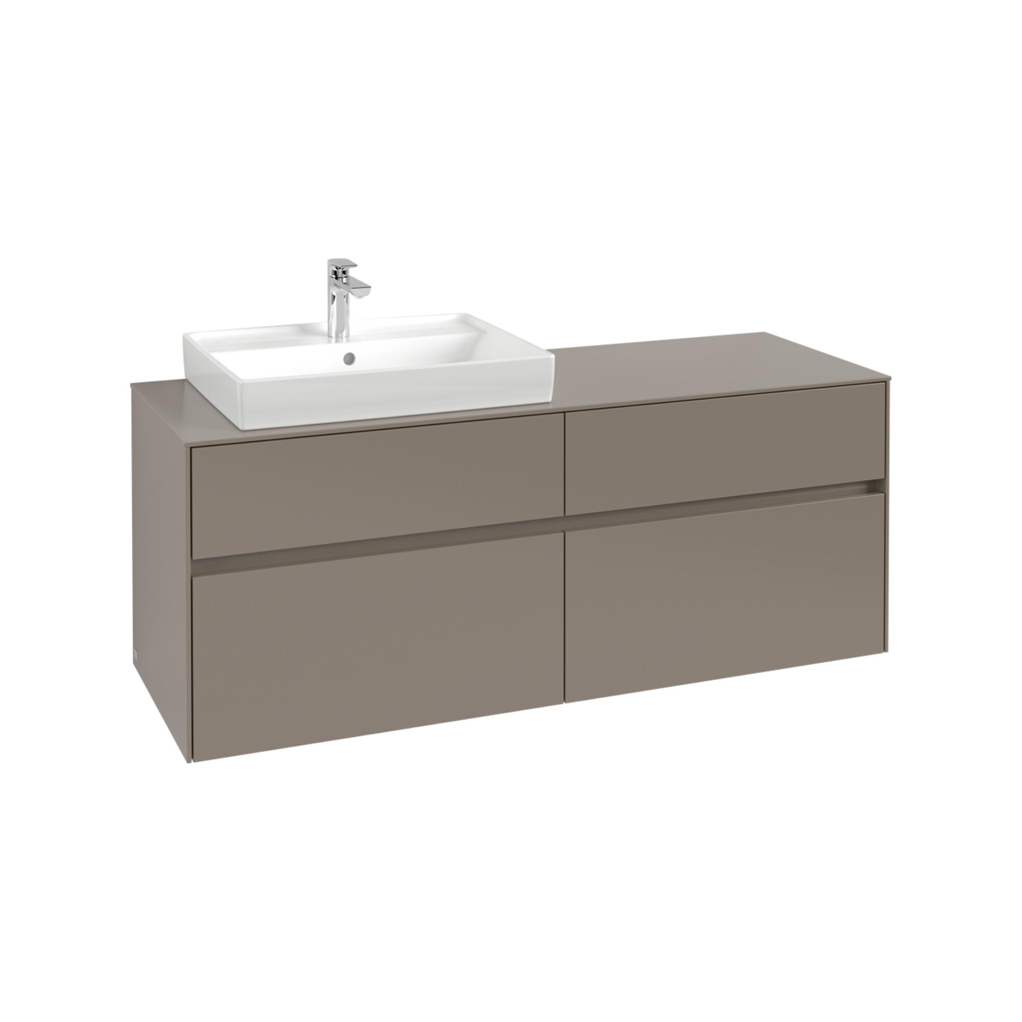 V&B Waschtischunterschrank Collaro 140x54,8x50cm, WT l, LED 10W, so gre. ; Villeroy & Boch