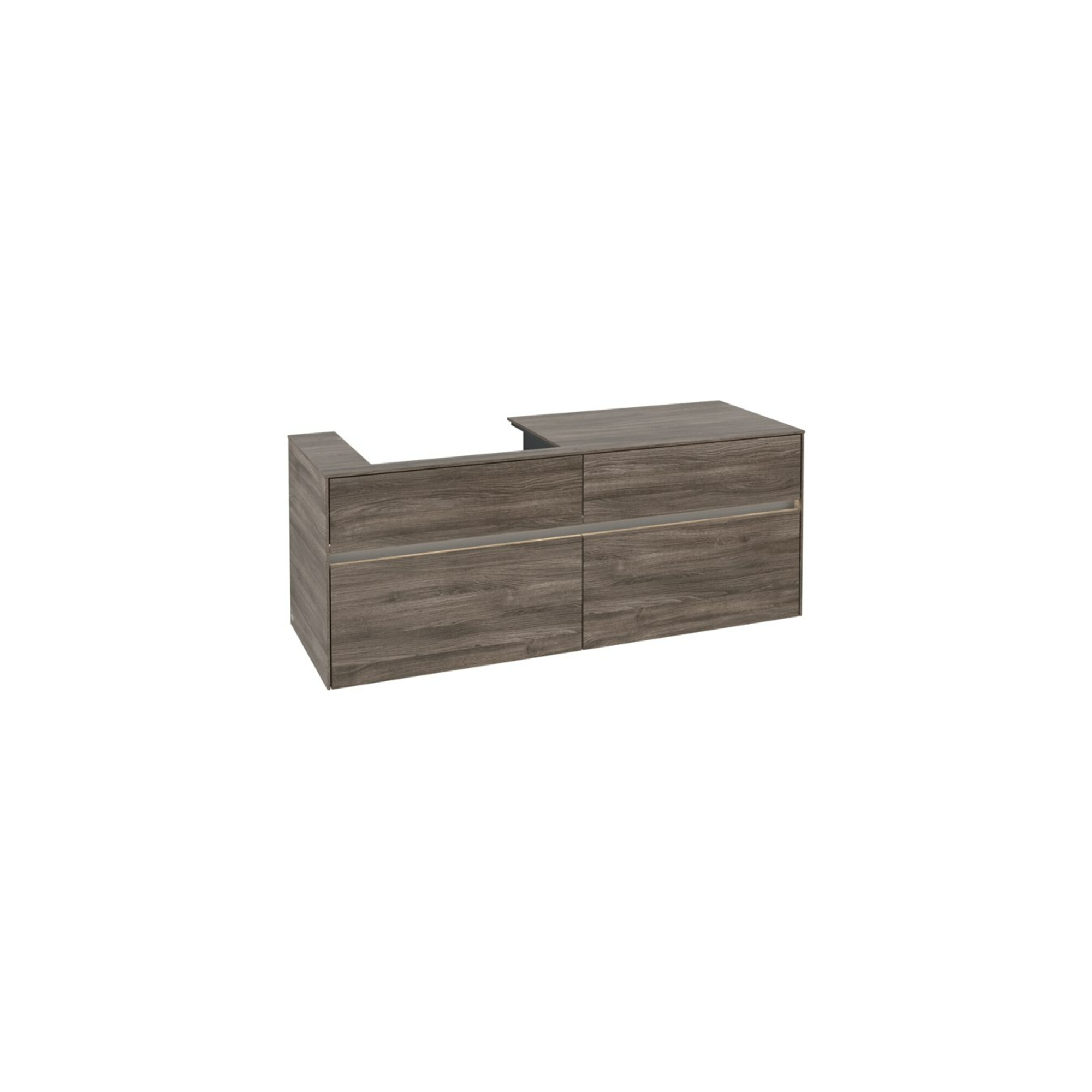 V&B Waschtischunterschrank Collaro 140x54,8x50cm, WT l, LED 10W, st. Oa ; Villeroy & Boch