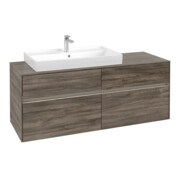 V&B Waschtischunterschrank Collaro 140x54,8x50cm, WT l, LED 10W, st. Oa
