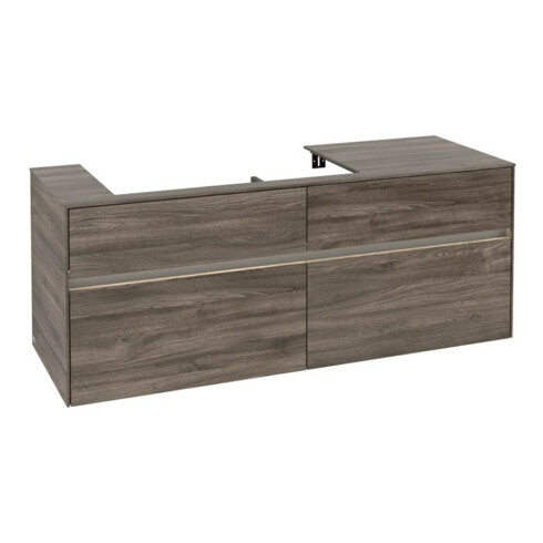 V&B Waschtischunterschrank Collaro 140x54,8x50cm, WT l, LED 10W, st. Oa