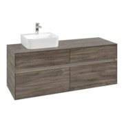 V&B Waschtischunterschrank Collaro 140x54,8x50cm, WT l, LED 10W, st. Oa