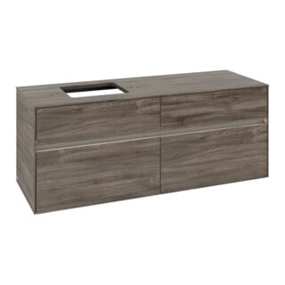 V&B Waschtischunterschrank Collaro 140x54,8x50cm, WT l, LED 10W, st. Oa