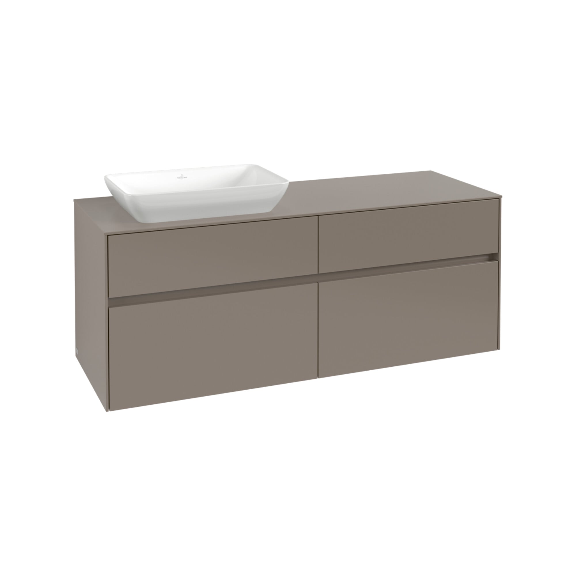 V&B Waschtischunterschrank Collaro 140x54,8x50cm, WT l, LED 10W, volc bla ; Villeroy & Boch