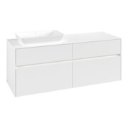 V&B Waschtischunterschrank Collaro 140x54,8x50cm, WT l, LED 10W, wh. ma