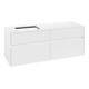 V&B Waschtischunterschrank Collaro 140x54,8x50cm, WT l, LED 10W, wh. ma-4