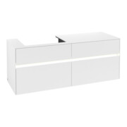 V&B Waschtischunterschrank Collaro 140x54,8x50cm, WT l, LED 10W, wh. ma-3