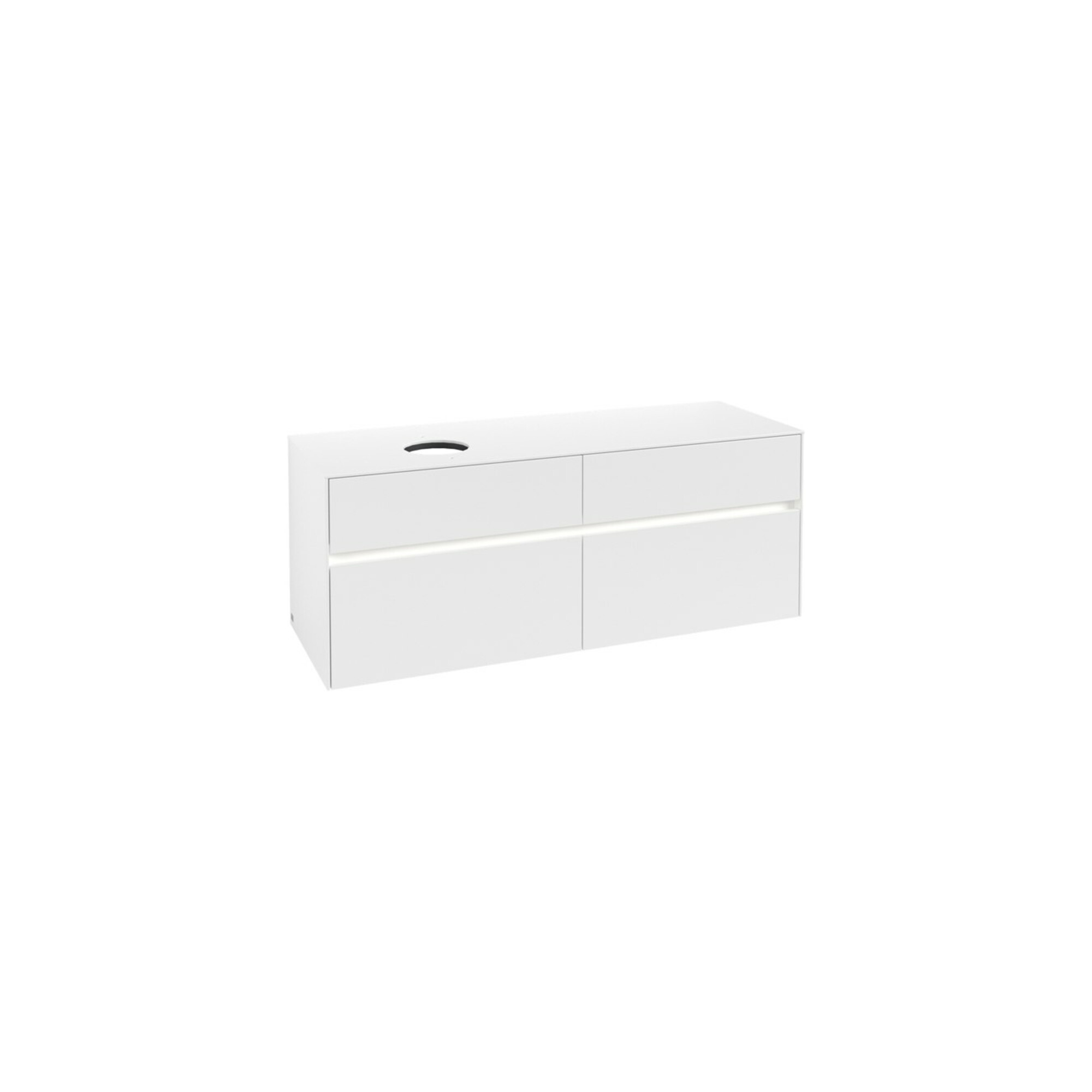 V&B Waschtischunterschrank Collaro 140x54,8x50cm, WT l, LED 10W, wh. ma ; Villeroy & Boch