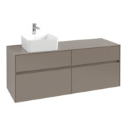 V&B Waschtischunterschrank Collaro 140x54,8x50cm, WT l, LED-Beltg. 10W, Tau