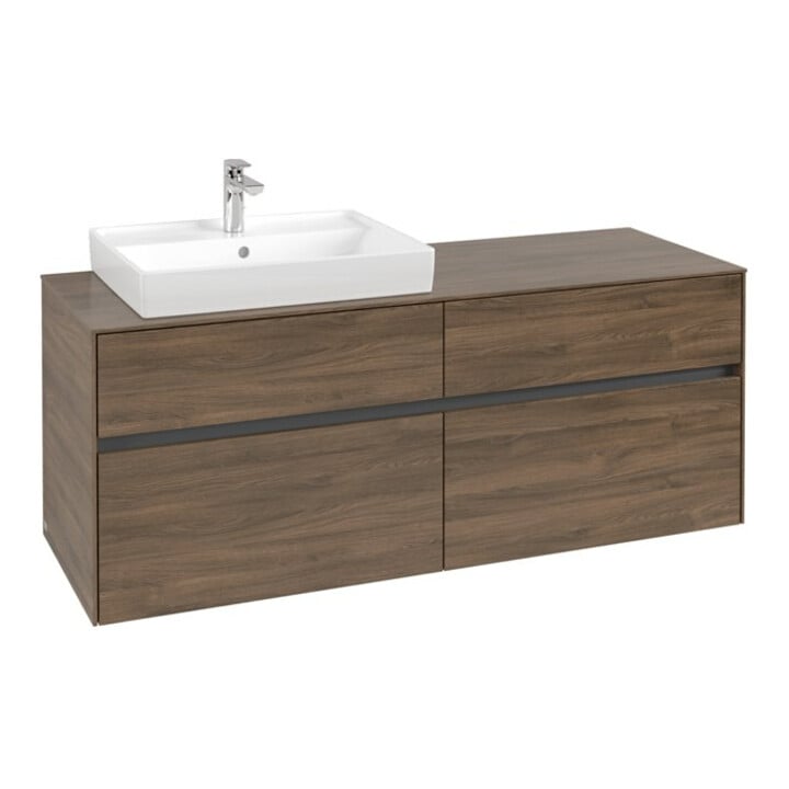 V&B Waschtischunterschrank Collaro 140x54,8x50cm, WT links, arizona oak