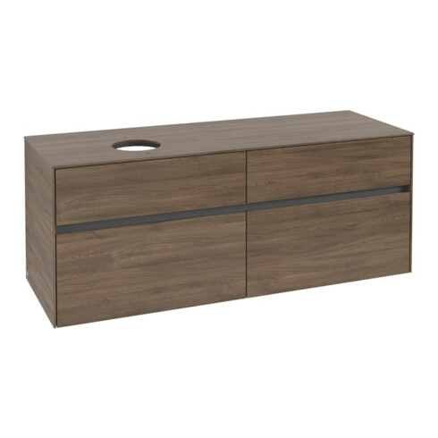 V&B Waschtischunterschrank Collaro 140x54,8x50cm, WT links, Arizona Oak