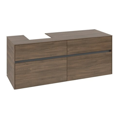 V&B Waschtischunterschrank Collaro 140x54,8x50cm, WT links, arizona oak