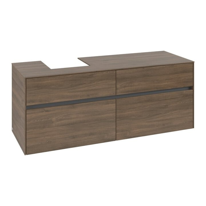 V&B Waschtischunterschrank Collaro 140x54,8x50cm, WT links, arizona oak