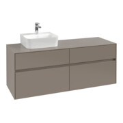 V&B Waschtischunterschrank Collaro 140x54,8x50cm, WT links, black oak