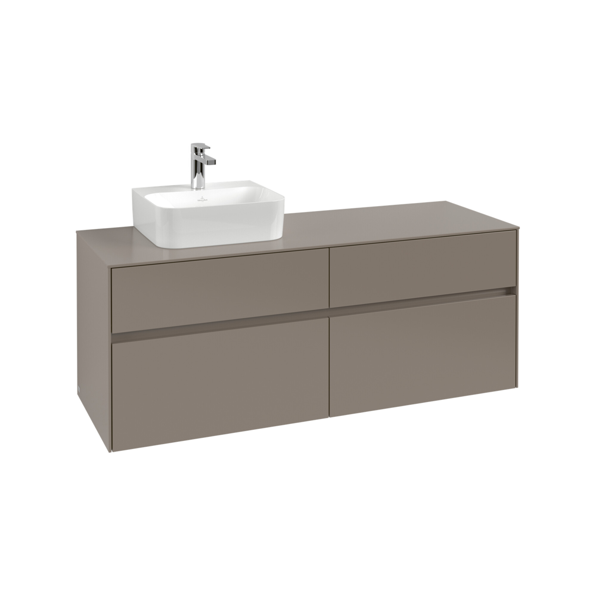 V&B Waschtischunterschrank Collaro 140x54,8x50cm, WT links, black oak ; Villeroy & Boch