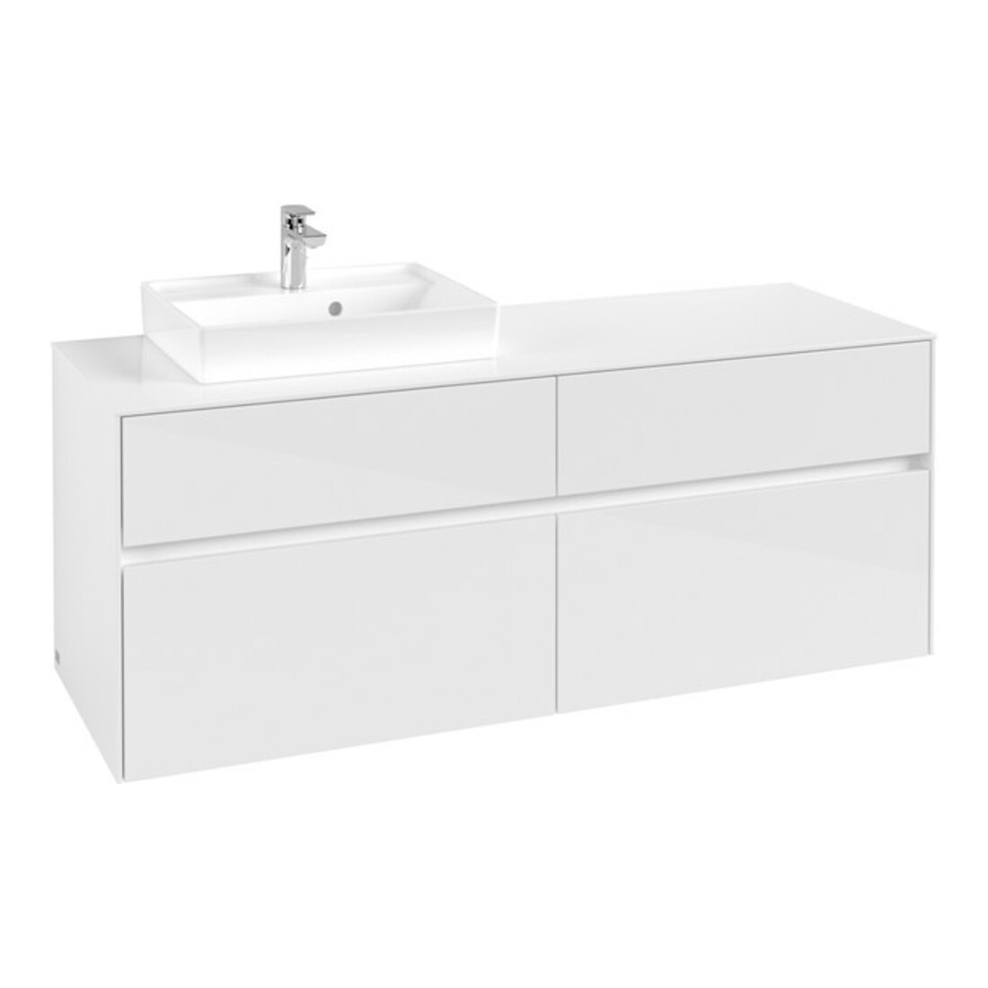 V&B Waschtischunterschrank Collaro 140x54,8x50cm, WT links, glossy white