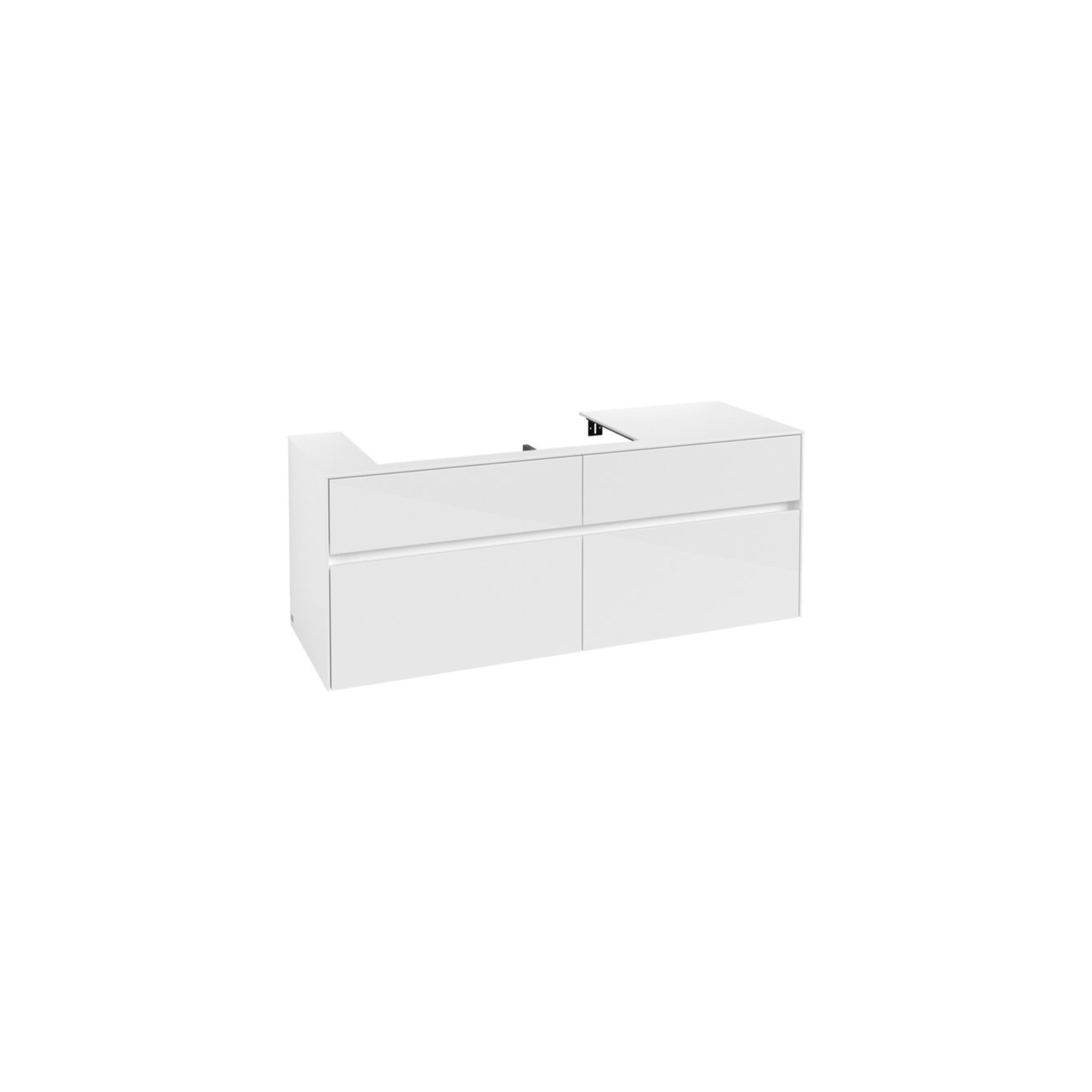 V&B Waschtischunterschrank Collaro 140x54,8x50cm, WT links, glossy white ; Villeroy & Boch