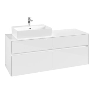 V&B Waschtischunterschrank Collaro 140x54,8x50cm, WT links, glossy white