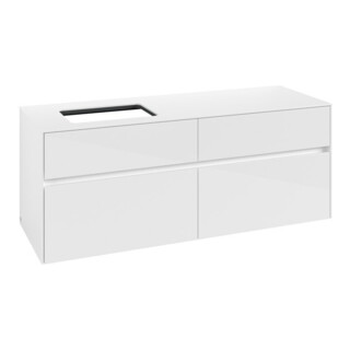 V&B Waschtischunterschrank Collaro 140x54,8x50cm, WT links, glossy white