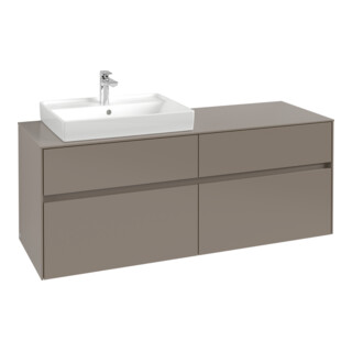 V&B Waschtischunterschrank Collaro 140x54,8x50cm, WT links, graphite