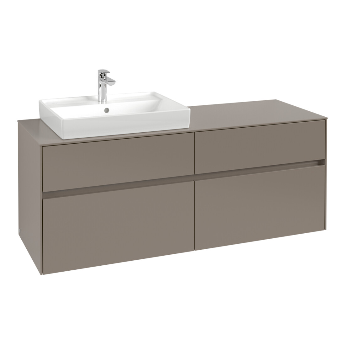 V&B Waschtischunterschrank Collaro 140x54,8x50cm, WT links, graphite