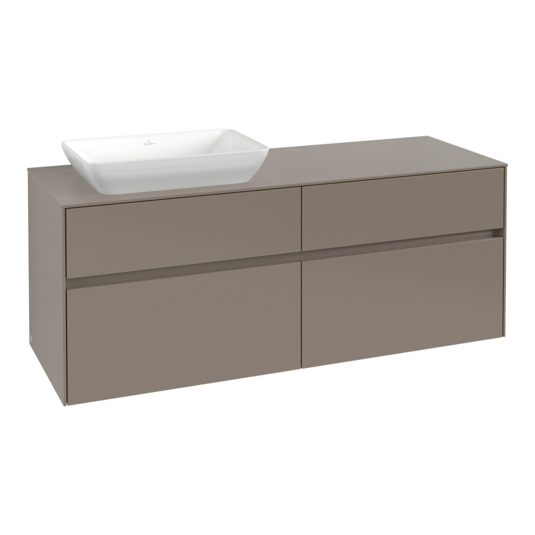 V&B Waschtischunterschrank Collaro 140x54,8x50cm, WT links, graphite