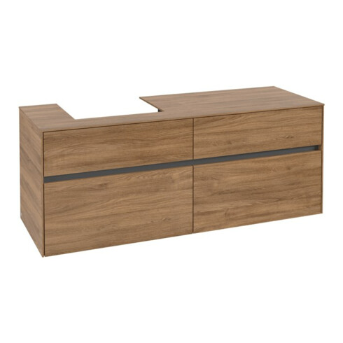 V&B Waschtischunterschrank Collaro 140x54,8x50cm, WT links, kansas oak