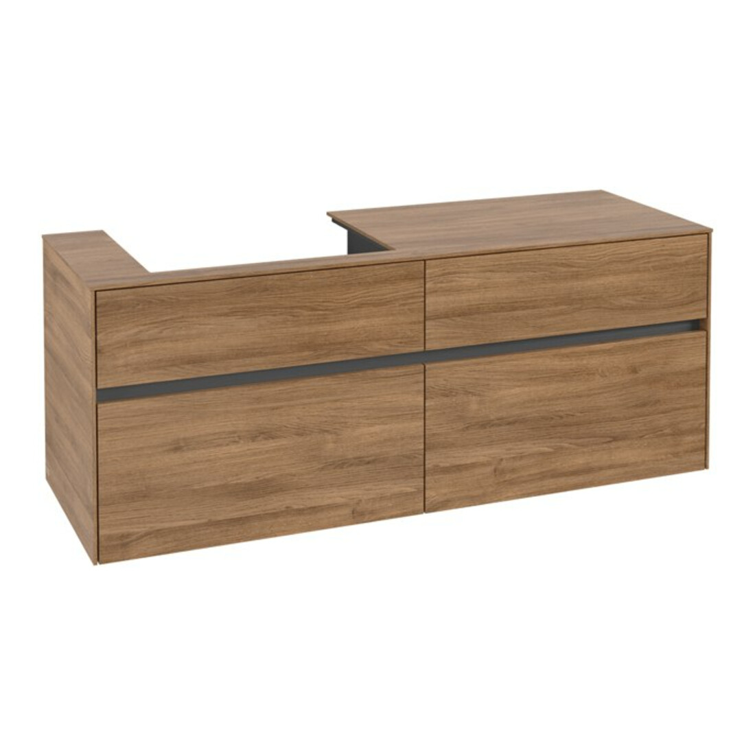 V&B Waschtischunterschrank Collaro 140x54,8x50cm, WT links, kansas oak