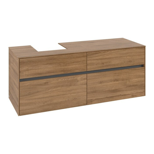 V&B Waschtischunterschrank Collaro 140x54,8x50cm, WT links, kansas oak
