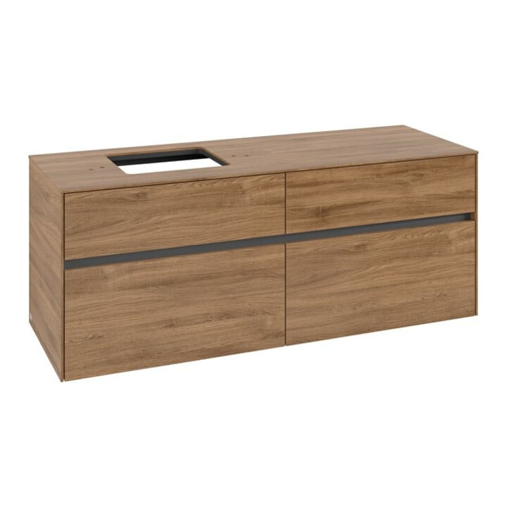 V&B Waschtischunterschrank Collaro 140x54,8x50cm, WT links, kansas oak