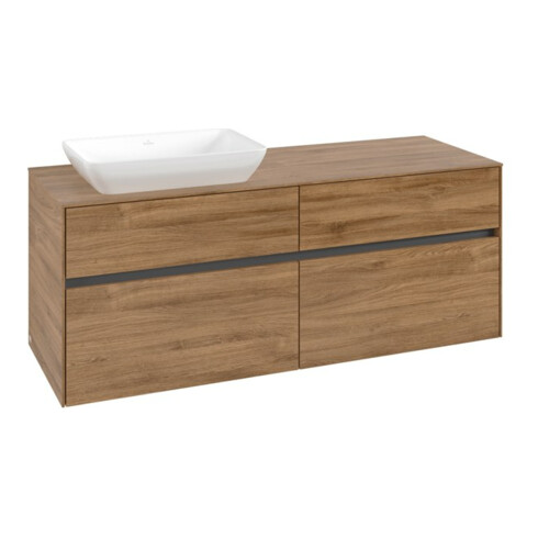 V&B Waschtischunterschrank Collaro 140x54,8x50cm, WT links, kansas oak
