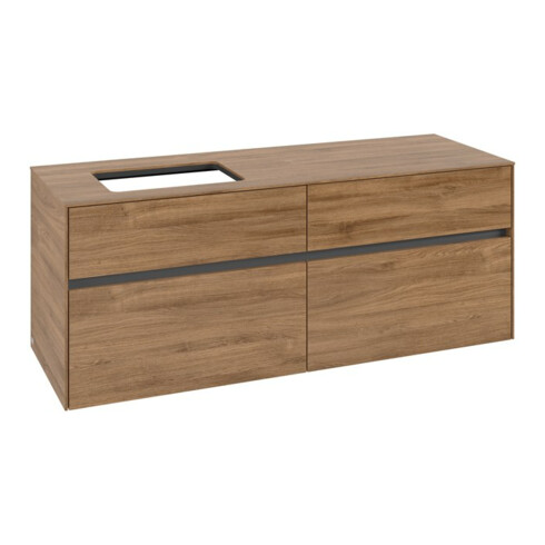 V&B Waschtischunterschrank Collaro 140x54,8x50cm, WT links, kansas oak