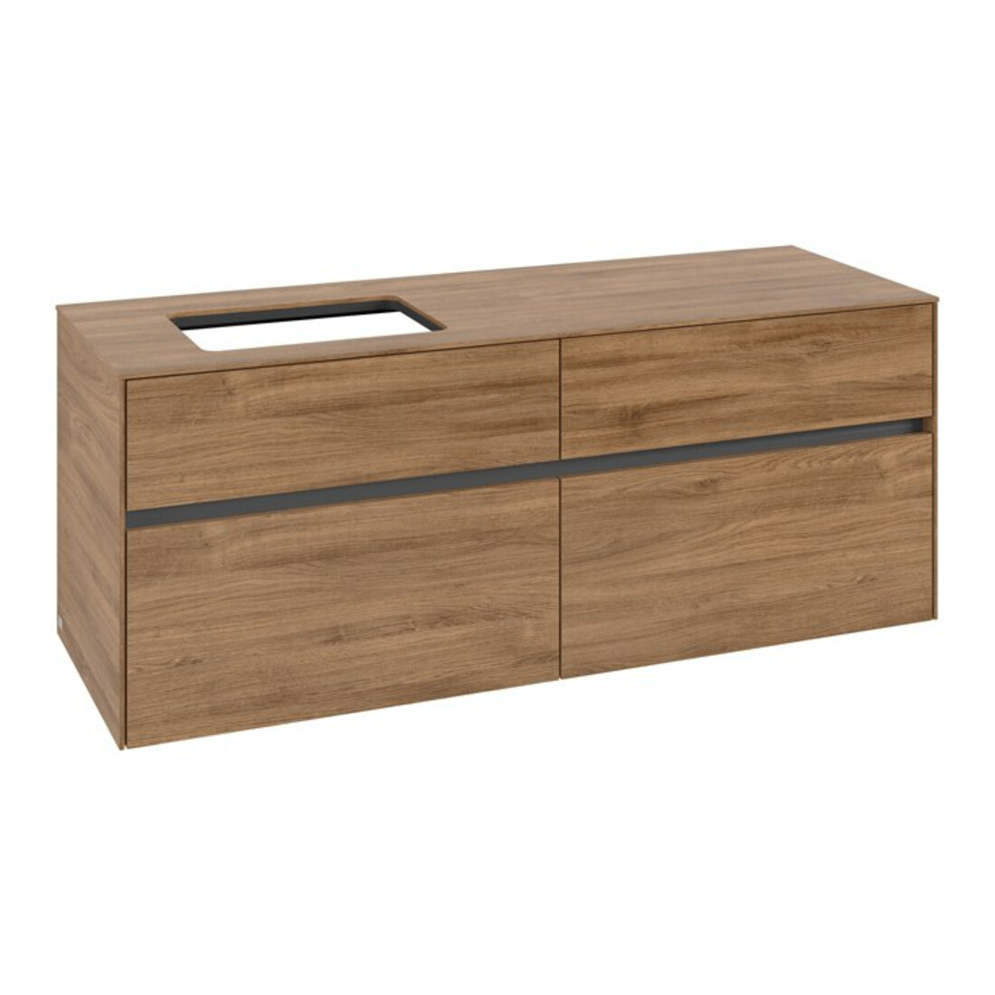 V&B Waschtischunterschrank Collaro 140x54,8x50cm, WT links, kansas oak