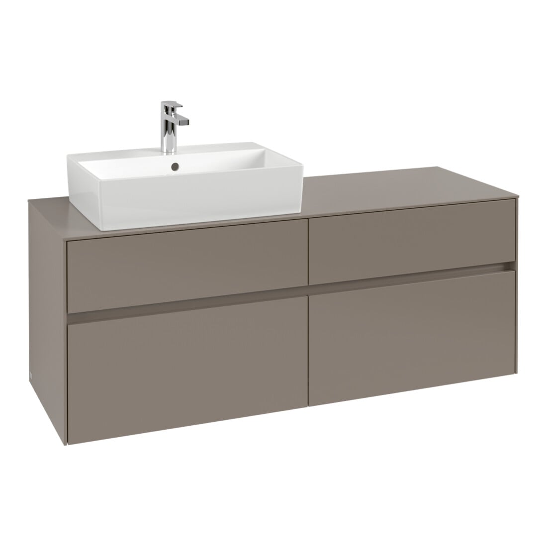 V&B Waschtischunterschrank Collaro 140x54,8x50cm, WT links, marine blue