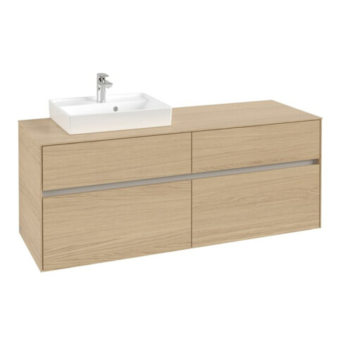 V&B Waschtischunterschrank Collaro 140x54,8x50cm, WT links, nordic oak