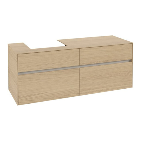 V&B Waschtischunterschrank Collaro 140x54,8x50cm, WT links, nordic oak