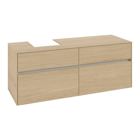 V&B Waschtischunterschrank Collaro 140x54,8x50cm, WT links, nordic oak