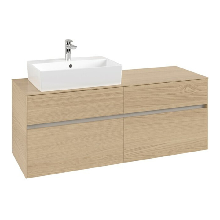 V&B Waschtischunterschrank Collaro 140x54,8x50cm, WT links, nordic oak
