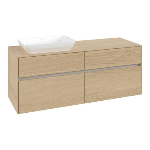 V&B Waschtischunterschrank Collaro 140x54,8x50cm, WT links, nordic oak