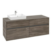 V&B Waschtischunterschrank Collaro 140x54,8x50cm, WT links, stone oak
