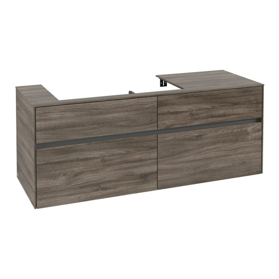 V&B Waschtischunterschrank Collaro 140x54,8x50cm, WT links, stone oak