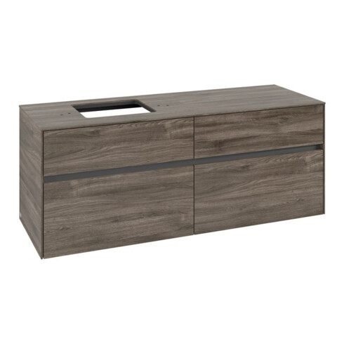 V&B Waschtischunterschrank Collaro 140x54,8x50cm, WT links, stone oak