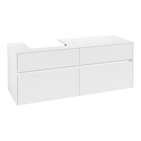 V&B Waschtischunterschrank Collaro 140x54,8x50cm, WT links, white matt