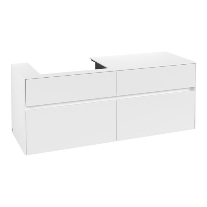 V&B Waschtischunterschrank Collaro 140x54,8x50cm, WT links, white matt