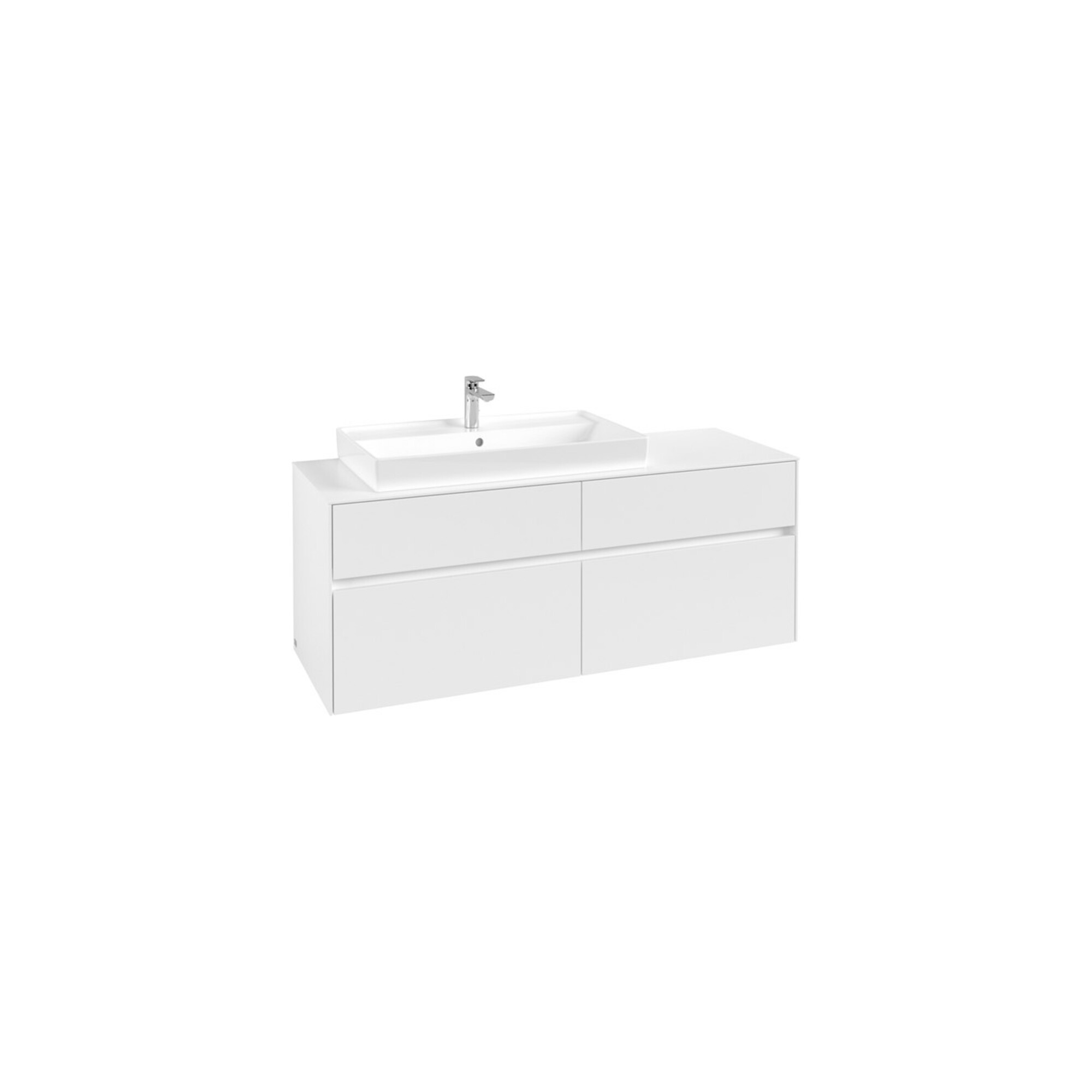 V&B Waschtischunterschrank Collaro 140x54,8x50cm, WT links, white matt ; Villeroy & Boch