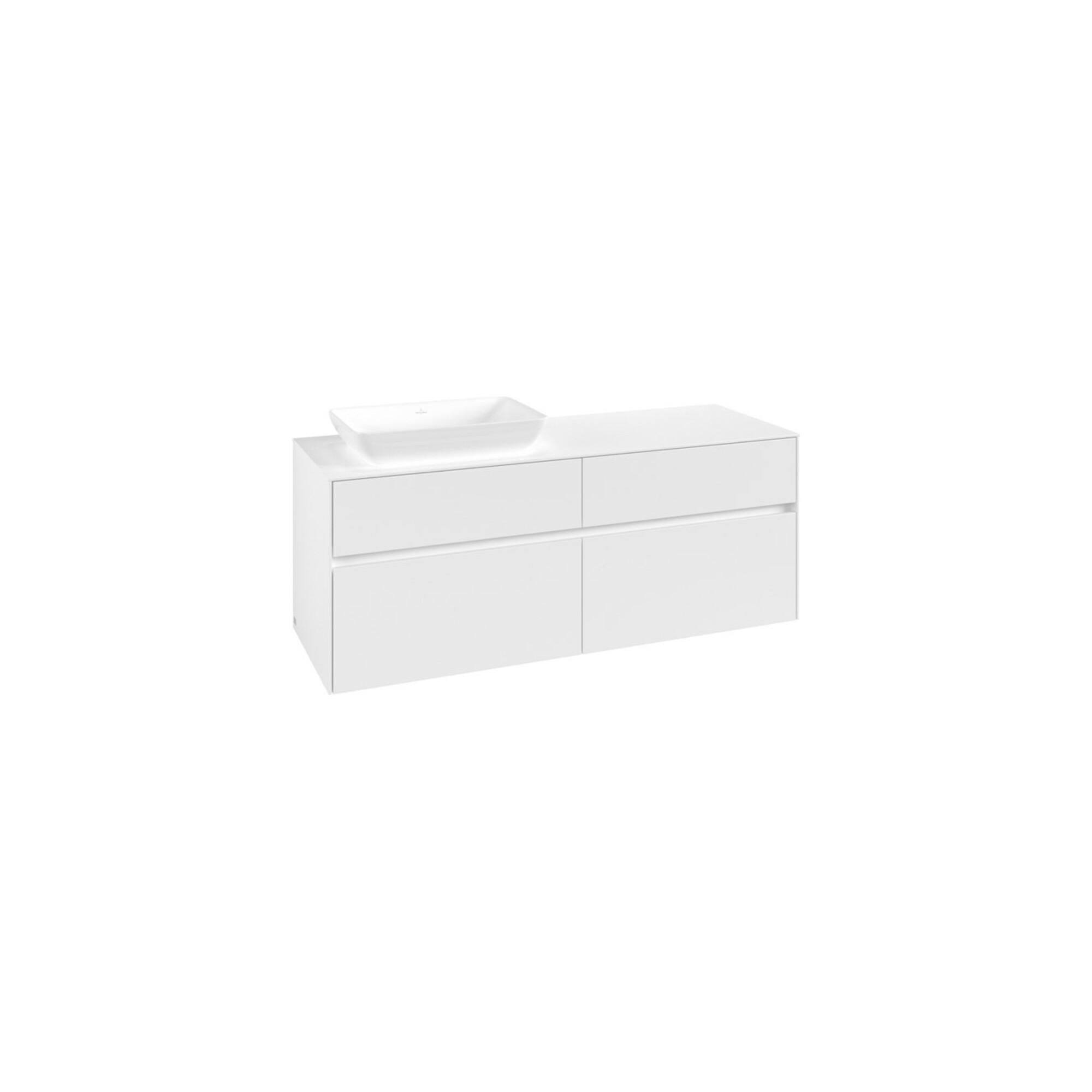 V&B Waschtischunterschrank Collaro 140x54,8x50cm, WT links, white matt ; Villeroy & Boch